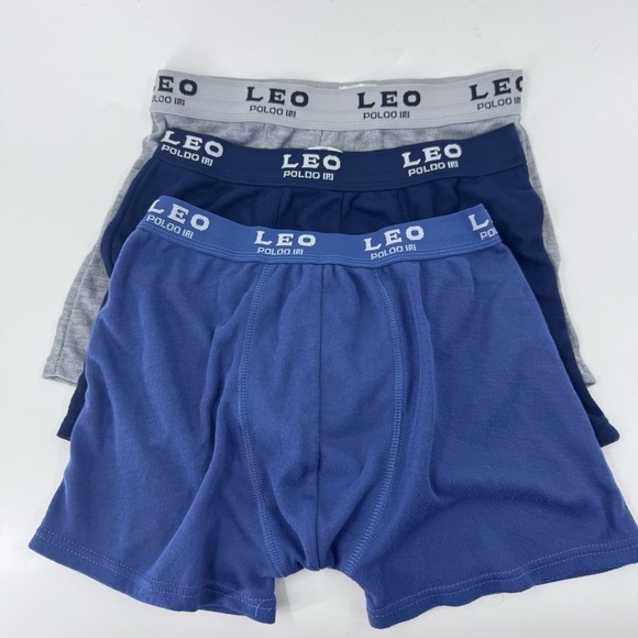 Leo Boxer Briefs - Blue and Gray( 3 pair ) - Picture 4 of 9